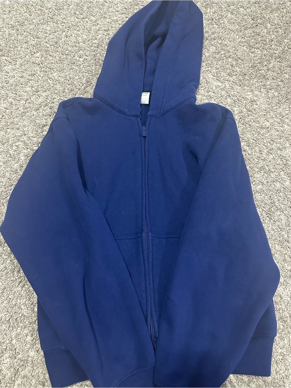 Aritzia Navy Blue Mega Zip-Up Hoodie and Cargo Sweatpants Set - Picture 2 of 6